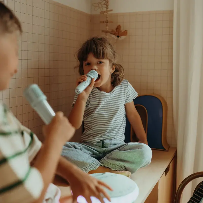 Kidywolf - Kidykaraoke - Karaoke Speaker 2 X 20W Speakers And Two Wireless Microphones With Sound Effects.