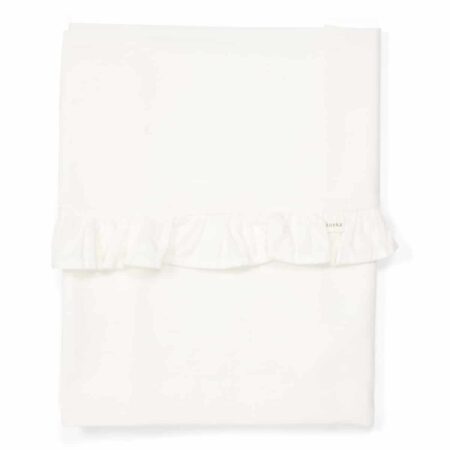 Koeka - Bassinet sheet Ruffle - warm white