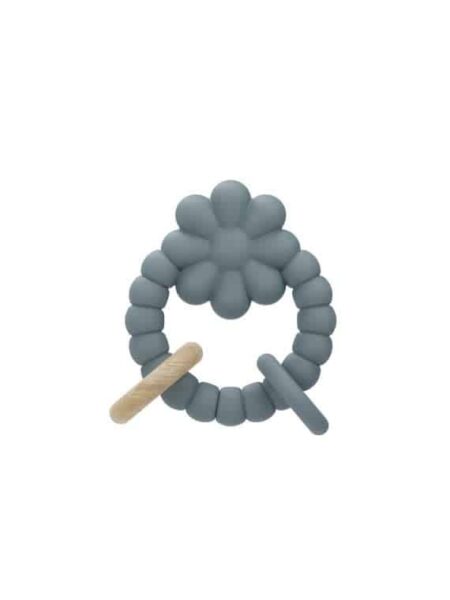 Label Label - Silicone - Teether - Flower - Blue