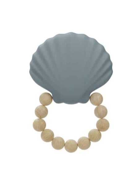 Label Label - Silicone - Teether - Shell - Blue