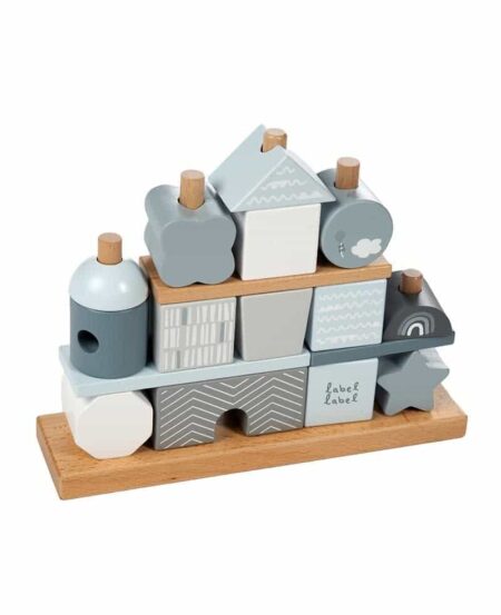 Label Label - Stacking Blocks House - Blue