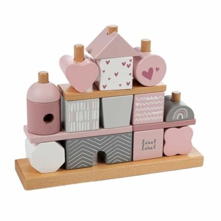 Label Label - Stacking Blocks House - Pink