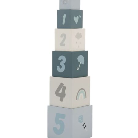 Label Label - Stacking Blocks numbers - Blue