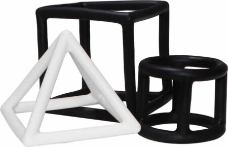 Label Label - Teether Toy Silicone - Geometric Shapes - Black & White