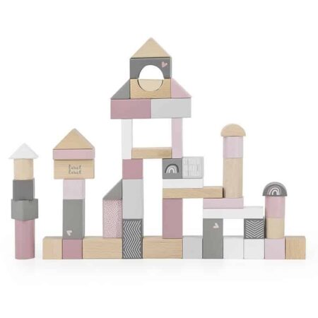 Label Label - Wooden blocks 50pcs - Pink