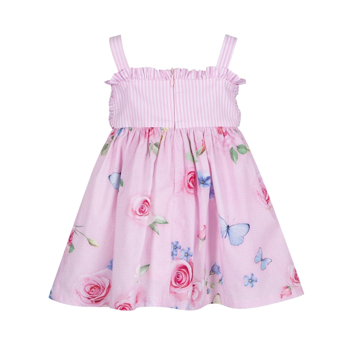 Lapin House - Jurk Met Strik En Bloemen - Roze