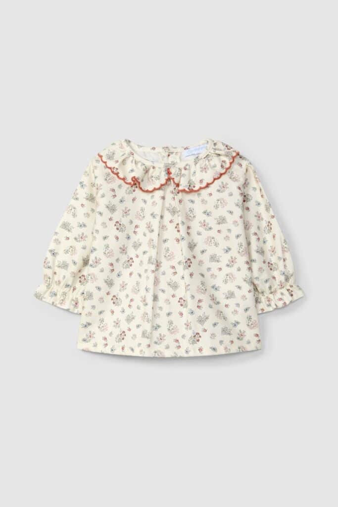 Laranjihna - Blouse Ecru flowers
