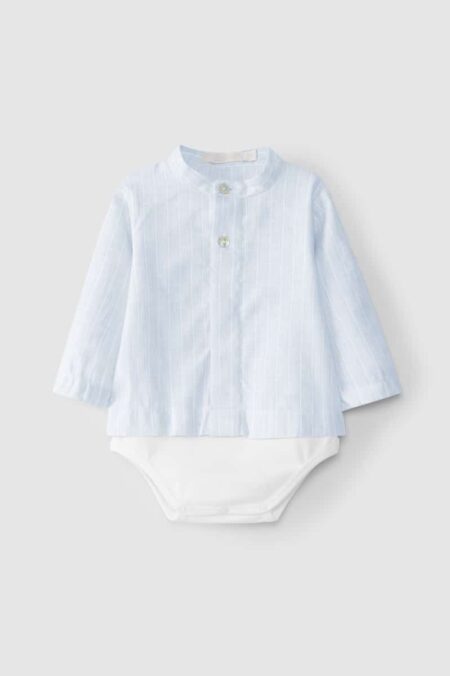 Laranjinha - Bodyhemd - streepjes blauw