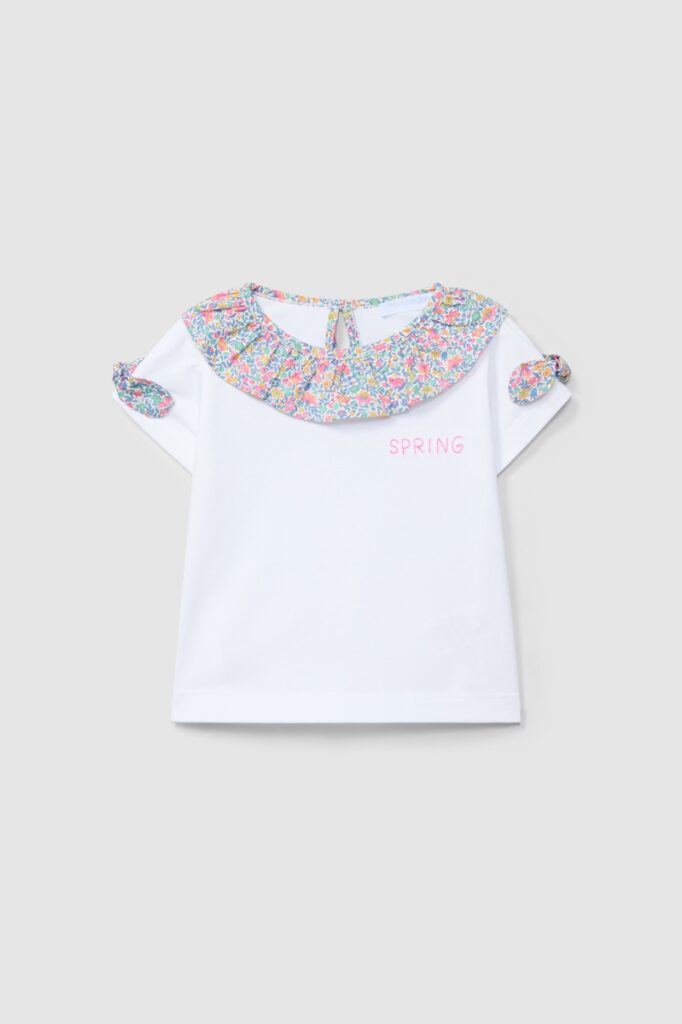 Laranjinha - Tshirt Liberty kraagje - Wit