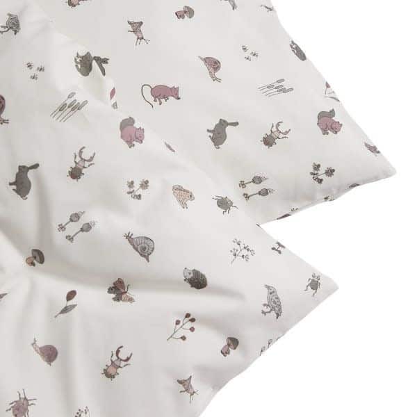 Leander - Baby bedding, 70x100 cm, Forrest, Organic Cotton, Dusty rose