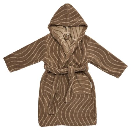 Leander - Bathrobe, size 5-6 yr, Woodland, Organic cotton, Mocca