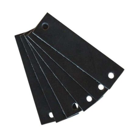 Leander - Handle, leather, 6 pcs., Black