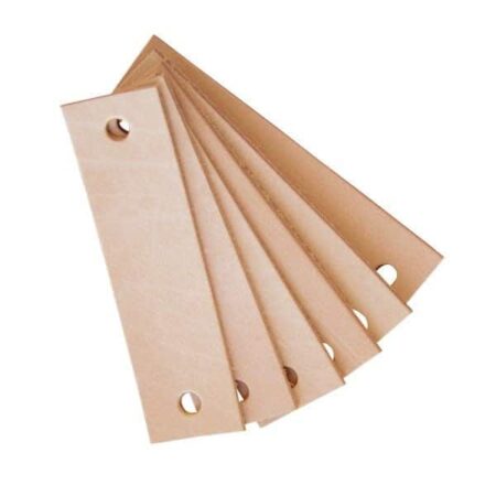 Leander - Handle, leather, 6 pcs., Natural