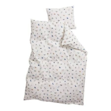 Leander - Junior bedding, 100x140 cm, Forrest, Organic Cotton, Dusty blue