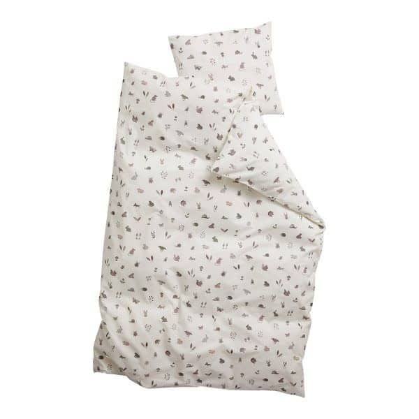 Leander - Junior bedding, 100x140 cm, Forrest, Organic Cotton, Dusty rose