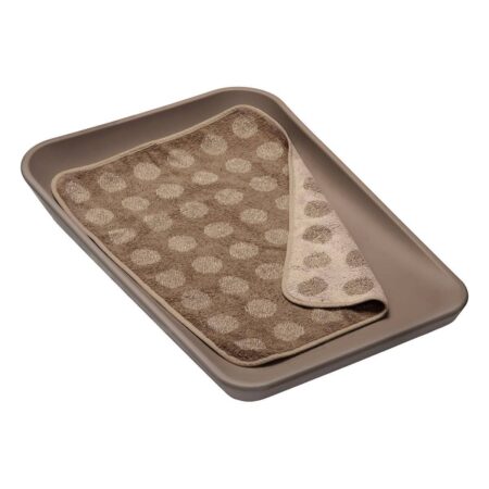 Leander - Topper for changing mat, Dots, Organic Cotton, Mocca