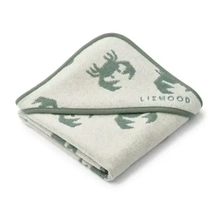 Liewood - Alba Hooded Baby Towel Crab/Sandy