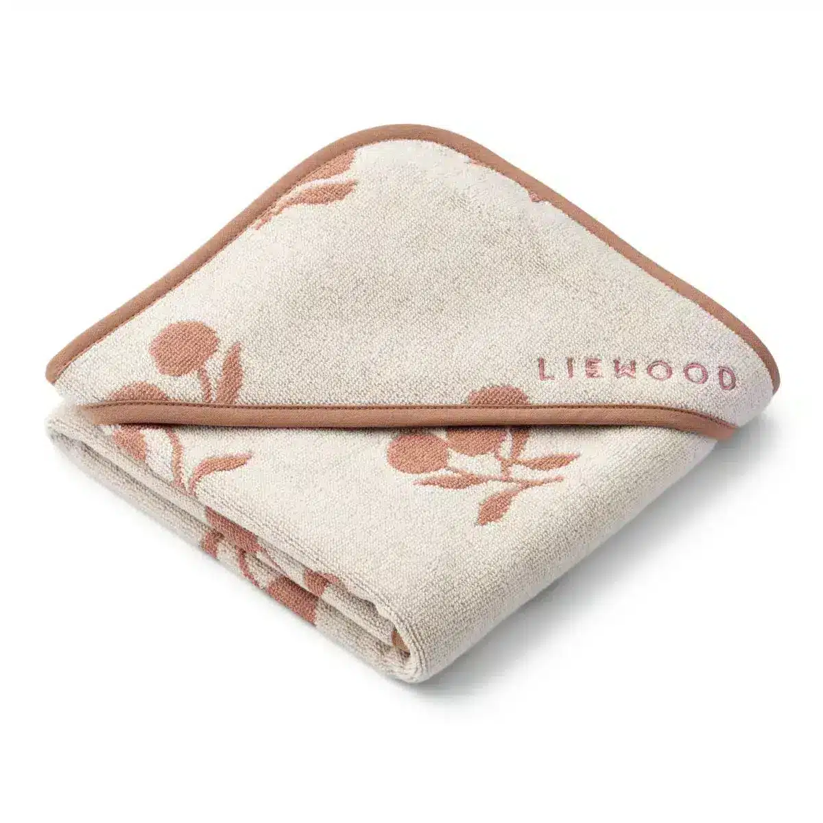 Liewood - Alba Hooded Baby Towel Peach/ Sea Shell