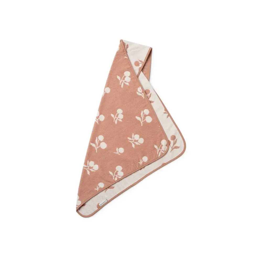 Liewood - Alba Hooded Baby Towel Peach/ Sea Shell