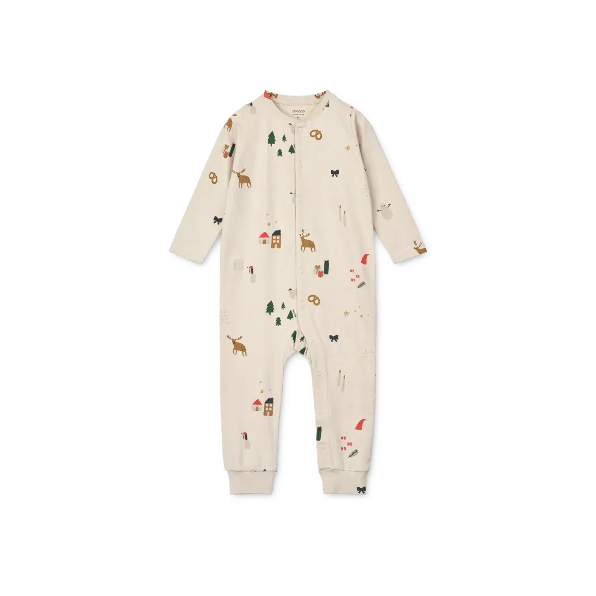 Liewood - Birk Printed Pyjamas Jumpsuit - Holiday / Sandy