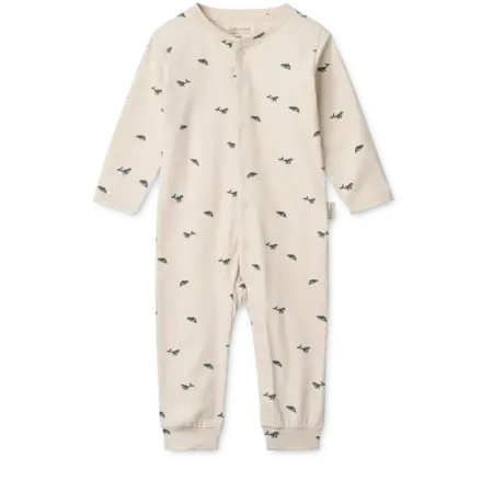 Liewood - Birk Printed Pyjamas Jumpsuit - Mini whale / Sandy