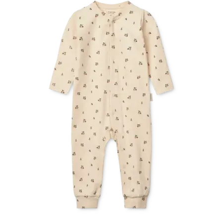 Liewood - Birk Printed Pyjamas Jumpsuit - Peach mini / Sea shell