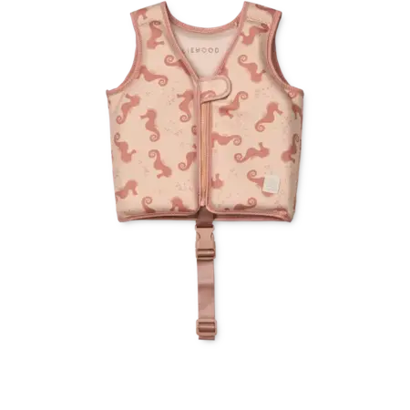 Liewood - Dove Swim Vest - Seahorse / Apple blossom 15-19Kg