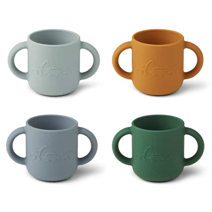 Liewood - Gene cup 4 pack 6943 Dino blue multi mix