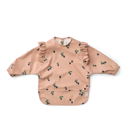 Liewood - Merle Printed Cape Bib - Berry / Pale Tuscany