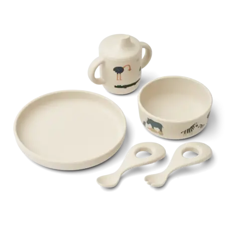 Liewood - Ryle Printed Tableware Set - All together / Sandy