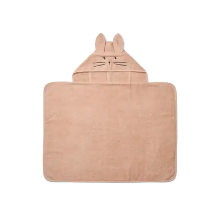 Liewood - Vilas Rabbit Baby Hooded Towel - Pale tuscany