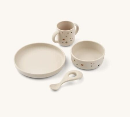 Liewood - Vivi Printed tableware set - Star bright / Sandy