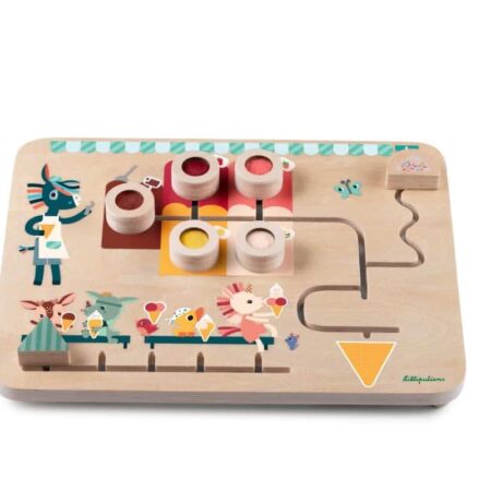 Lilliputiens - Ijskraam Mix & Match Paneel - Mijn Eerste Compositiespel