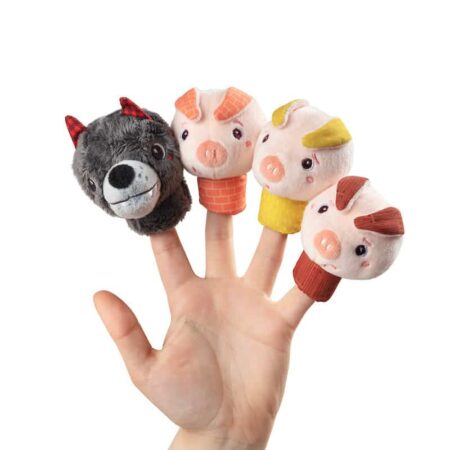 Lilliputiens - Vingerpopjes Wolf En 3 Biggetjes