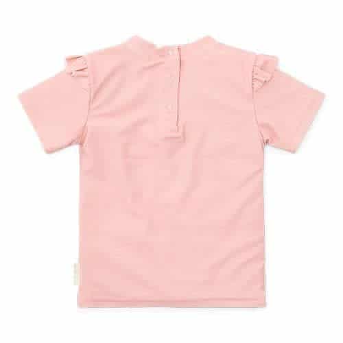 Little Dutch -Zwem T-shirt korte mouw ruches Seahorse Pink