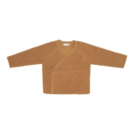 Little Dutch - Gebreid vestje overslag Almond