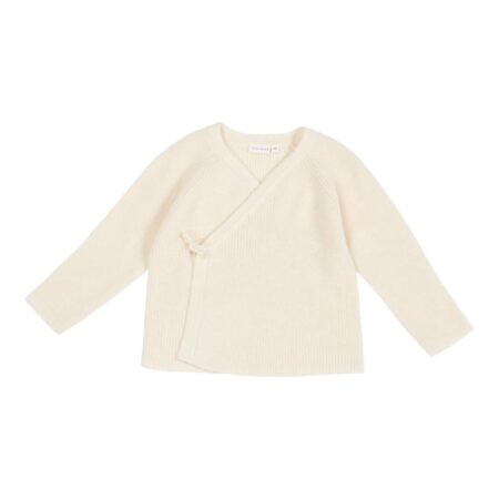 Little Dutch - Gebreid vestje overslag Soft White