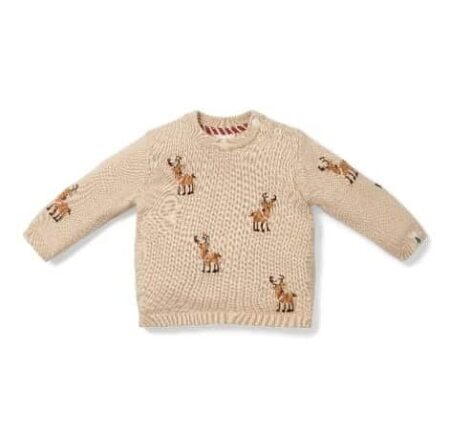 Little Dutch - Gebreide kersttrui met rendieren