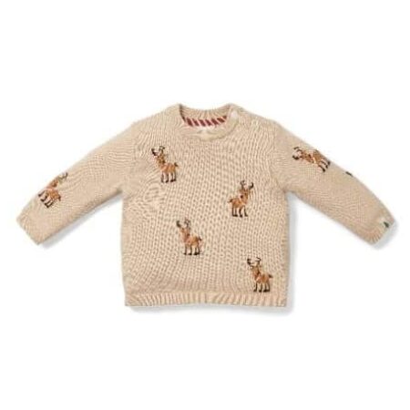 Little Dutch - Gebreide kersttrui met rendieren