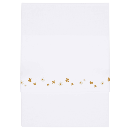 Little Dutch - Ledikantlaken Little Pink Flowers geborduurd