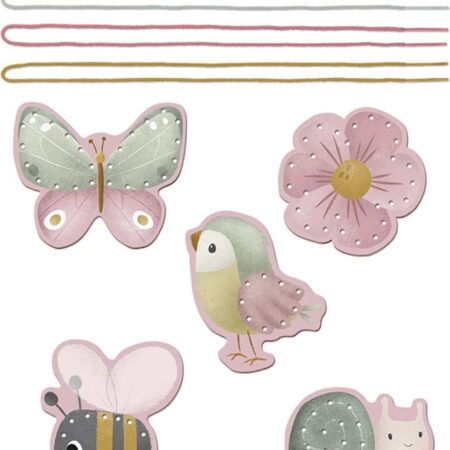 Little Dutch - Rijgkaarten Flowers & Butterflies