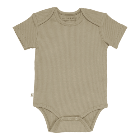 Little Dutch - Romper korte mouw Rib Olive