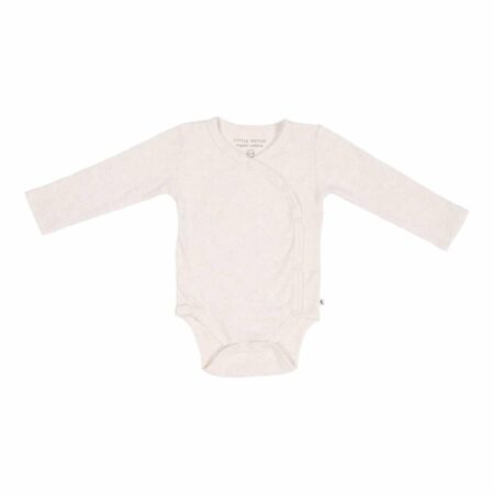 Little Dutch - Romper overslag lange mouw Rib Sand