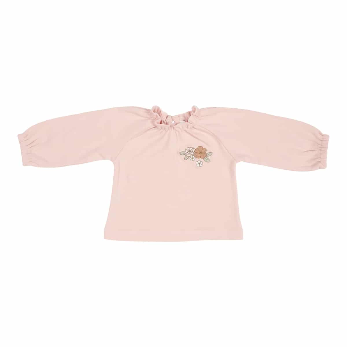 Little Dutch - Shirt lange mouw met borduursel Soft Pink