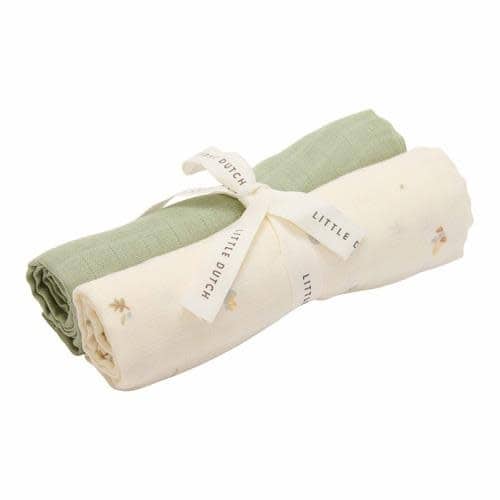 Little Dutch - Swaddle doeken hydrofiel 70 x 70 Forest Treasures & Sage