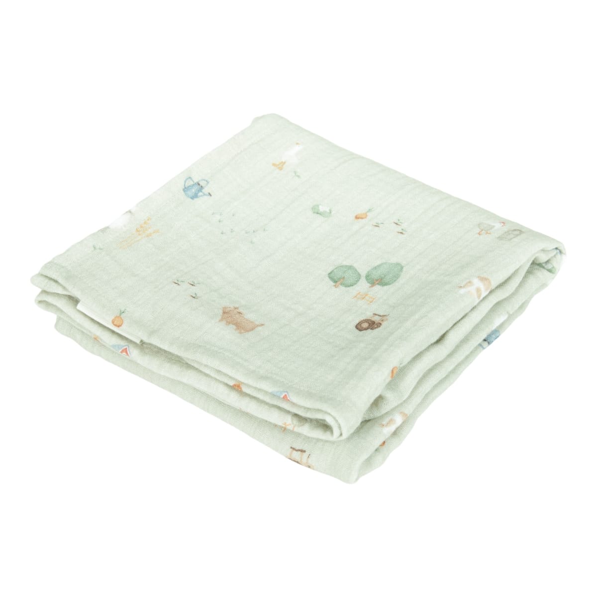 Little Dutch - Swaddle doeken set hydrofiel 70 x 70 Little Farm / Olive