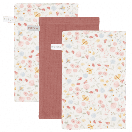 Little Dutch - Washandjes set Pure Pink Blush / Flowers & Butterflies