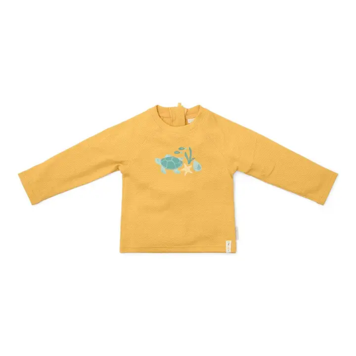 Little Dutch - Zwemshirt lange mouwen Seashells Sunny Yellow