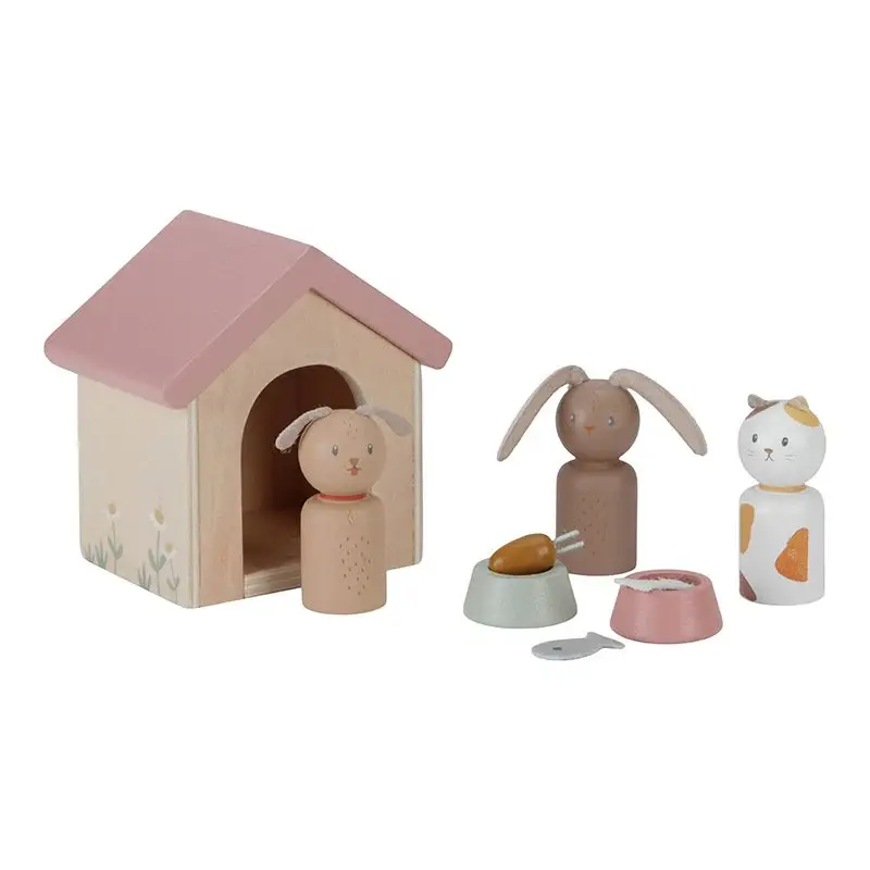 Little Dutch Toys - Aanvulset poppenhuis - huisdieren FSC