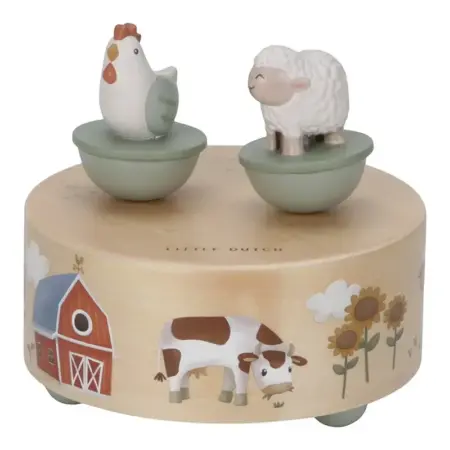 Little Dutch Toys - Houten Muziekdoosje Little Farm FSC